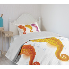 Seahorse Marine Tones Bedspread Set