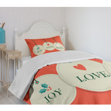 Joy Love and Peace Bedspread Set