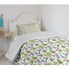 Saguaro Plant Floral Bedspread Set