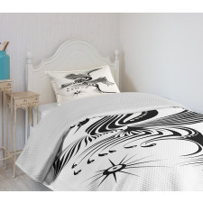 Abstract Phoenix Design Bedspread Set