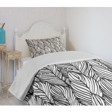 Monochrome Outline Bedspread Set