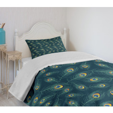 Exotic Peacock Design Bedspread Set