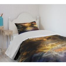 Woman Lion and Flower Bedspread Set