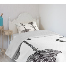 Monochrome American Arrows Bedspread Set