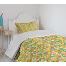 Botanical Flowers Bedspread Set