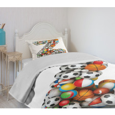 Colorful Sports Balls Bedspread Set