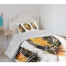 Colorful Boho Quills Bedspread Set