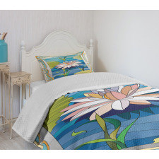 Stained Glass Lotus Bedspread Set