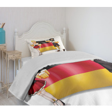 Traditional Man Woman Bedspread Set