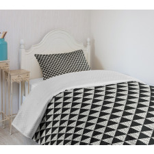 Monochrome Geometric Bedspread Set