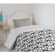 Swedish Dala Horses Bedspread Set