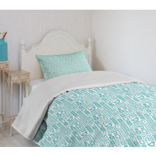 Birds Flowers Modern Bedspread Set