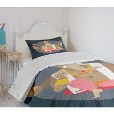 Oriental Ethnic Design Bedspread Set