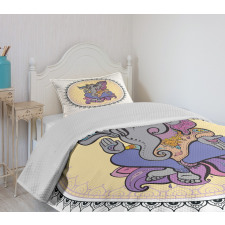 Mandala Circle Folkloric Bedspread Set
