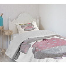 Girl Hare Flowers Art Bedspread Set