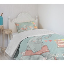 Elephant Hares Bedspread Set