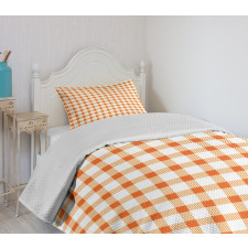 Plaid Motif Bedspread Set