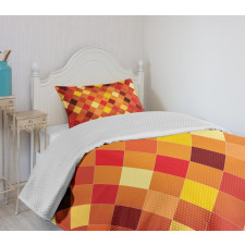 Lozenge Geometric Bedspread Set