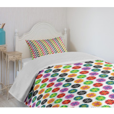 Vibrant Abstract Flora Bedspread Set