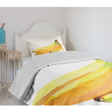 Tropical Illustration Bedspread Set