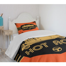 Grunge Poster Design Bedspread Set