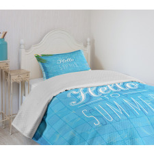 Summer Season Slogan Bedspread Set