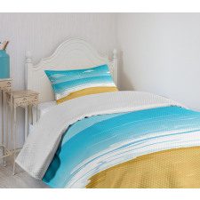 Sandy Beach Ocean Bedspread Set