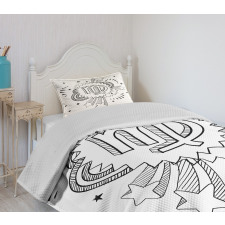 Doodle Pop Art Bedspread Set