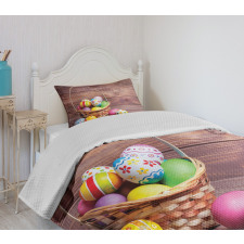 Flowers and Polka Dots Bedspread Set