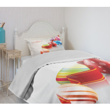 Ribbon and Colorful Eggs Bedspread Set