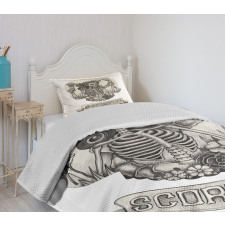 Skeleton Woman Bedspread Set