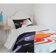 Retro Abstract Bedspread Set