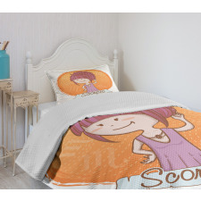 Cartoon Kid Girl Bedspread Set