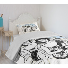 Angel Twins Harp Bedspread Set