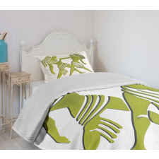 Green Twins Art Bedspread Set