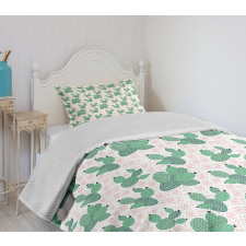 Tropical Succulent Art Bedspread Set