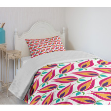 Traditional Tulip Flora Bedspread Set