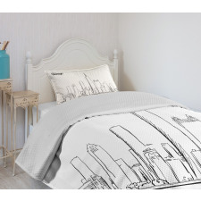 Downtown Sketch Bedspread Set