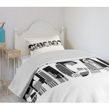 City in Letters Bedspread Set