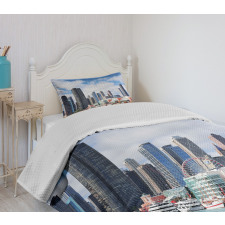 Cloudy Sky City Bedspread Set