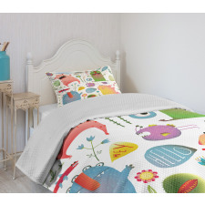 Alien Creatures Bedspread Set