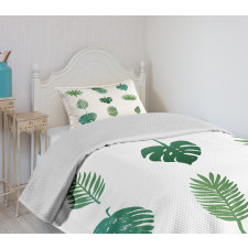Tropical Tree Foliage Bedspread Set