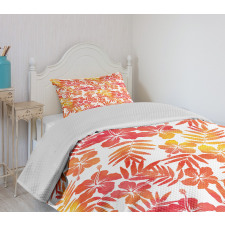 Hibiscus Flowers Art Bedspread Set