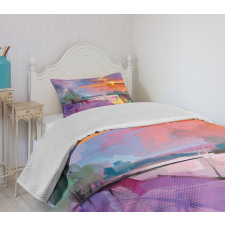 Mountains Design Bedspread Set