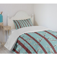 Birch Tree Silhouettes Bedspread Set