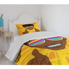 Hippie Man Positive Vibes Bedspread Set