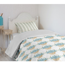 Wicker Basket Bedspread Set