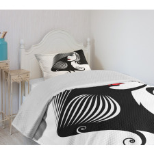 Abstract Glamor Woman Bedspread Set