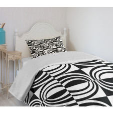 Checkered Curvy Bedspread Set