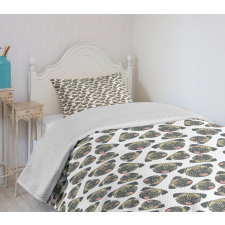 Cheerful Dogs Grunge Effect Bedspread Set